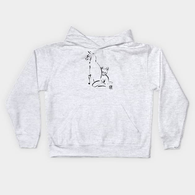 fox family Kids Hoodie by eRDe